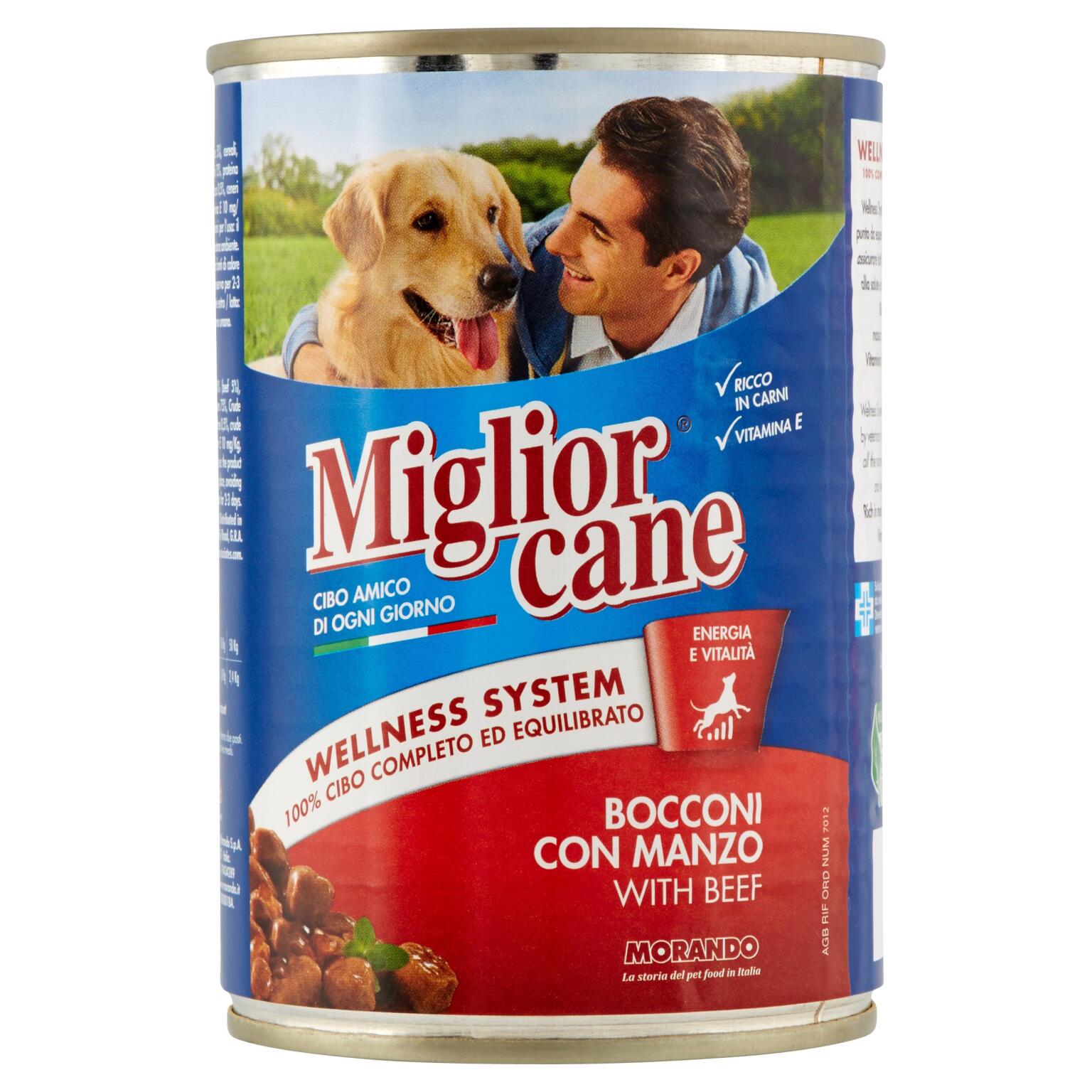 Migliorcane bocconcini al manzo 405g Morando