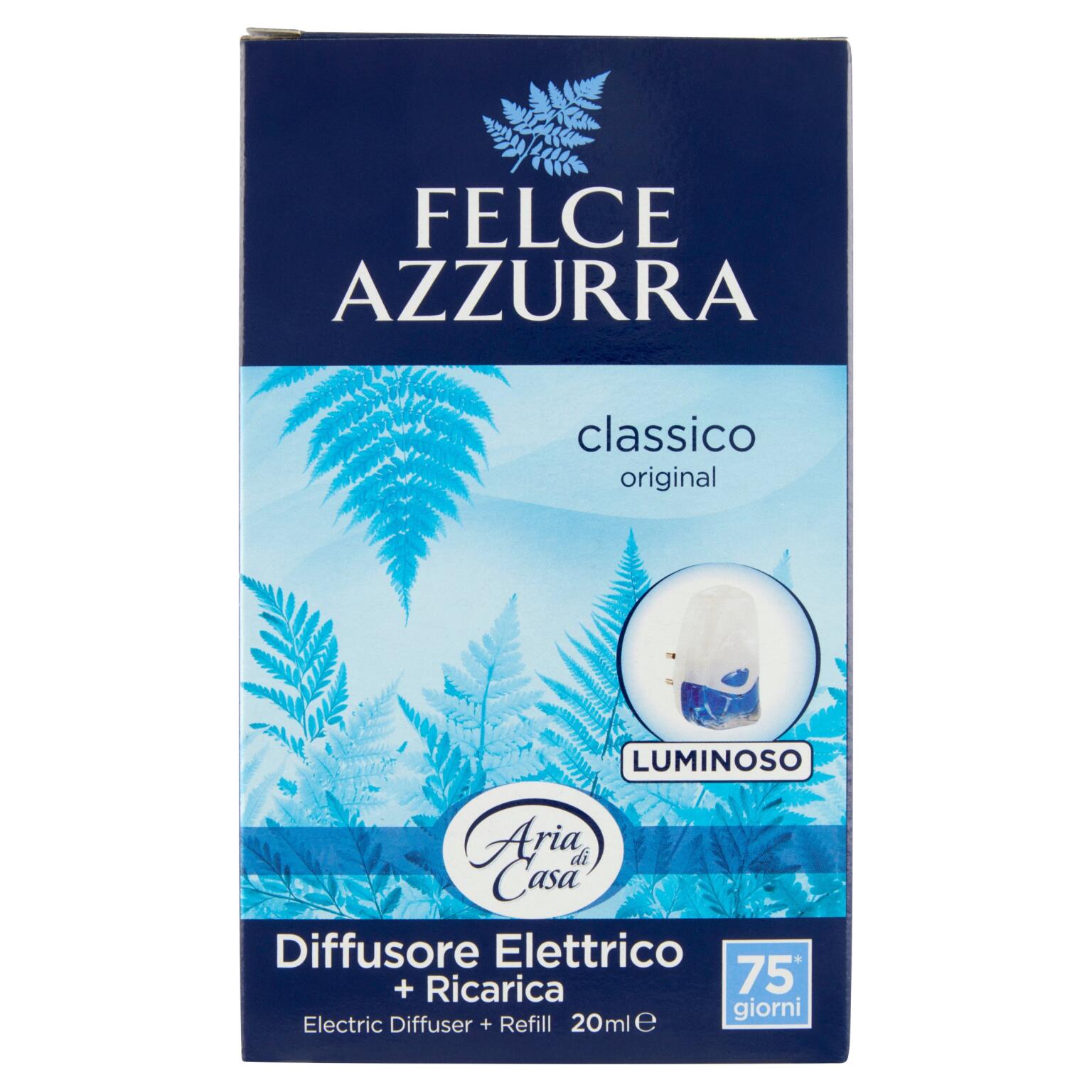 Diffusore elettrico con ricarica profumazione Classica 20ml Felce azzurra