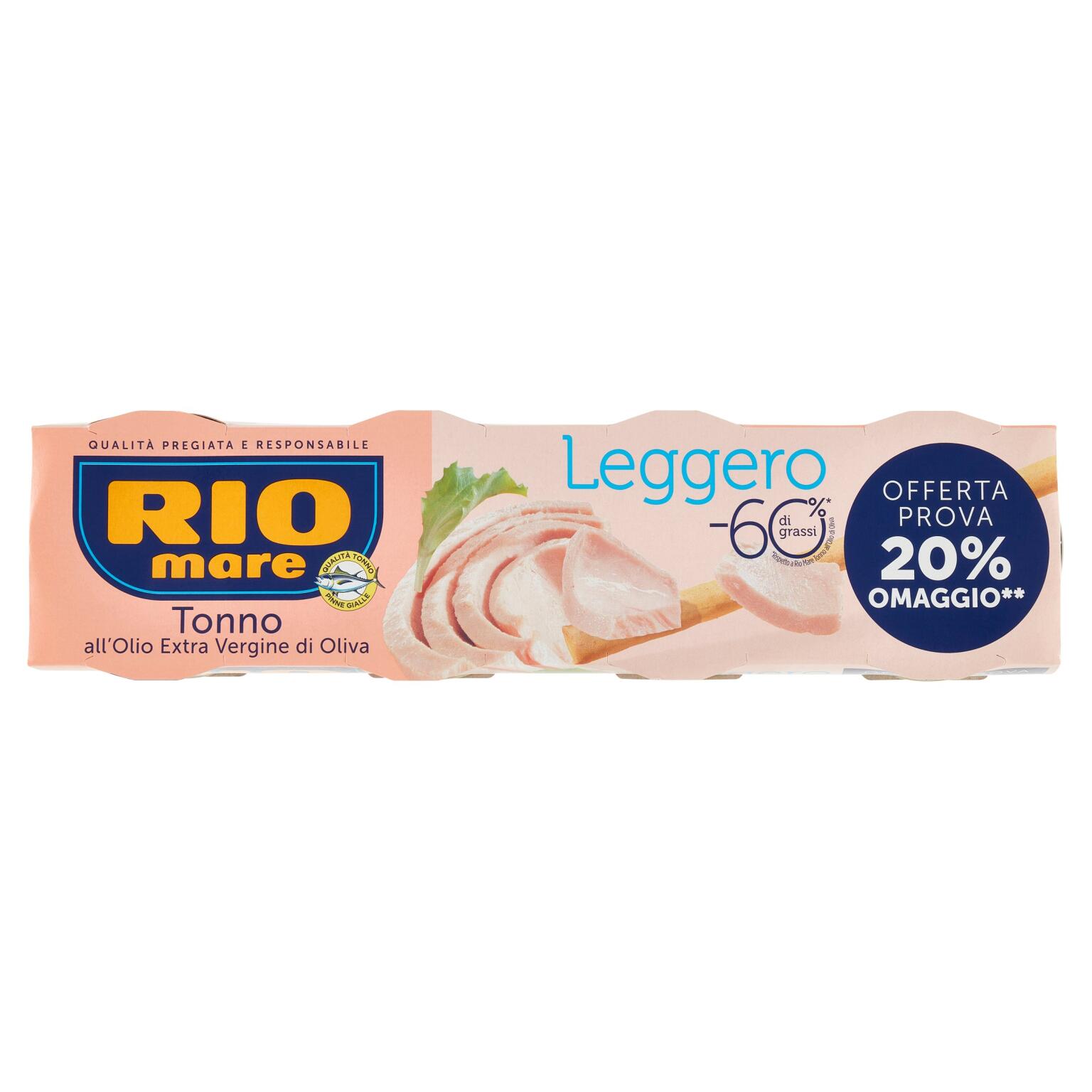 Tonno Rio Mare leggero 60g x3 +1omaggio