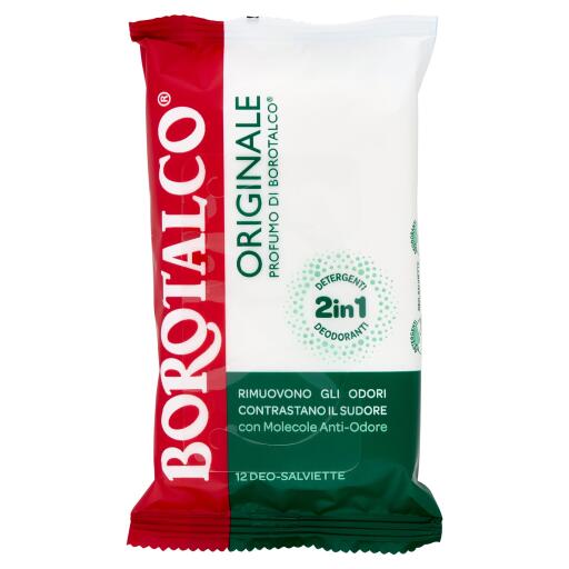 Salviette deo originale 12pz Borotalco
