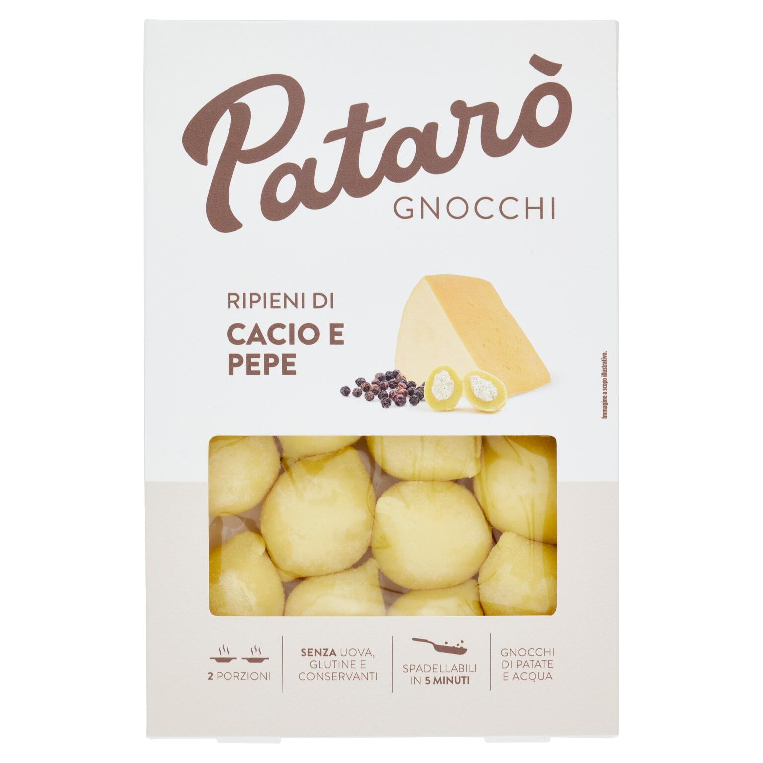 Gnocchi di patata ripieni con cacio pepe 400g Pataro'
