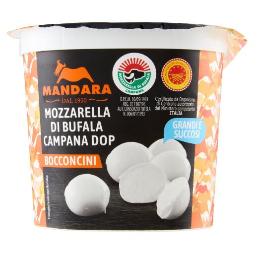Mozzarella di Bufala Campana DOP Bocconcini 200g.Mandara