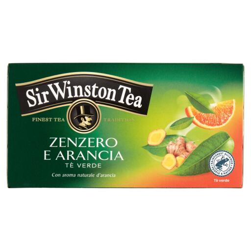 Tè verde zenzero e arancia 20 filtri Sir Winston Tea