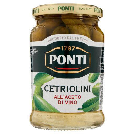 Cetriolini all'aceto di vino 290g Ponti