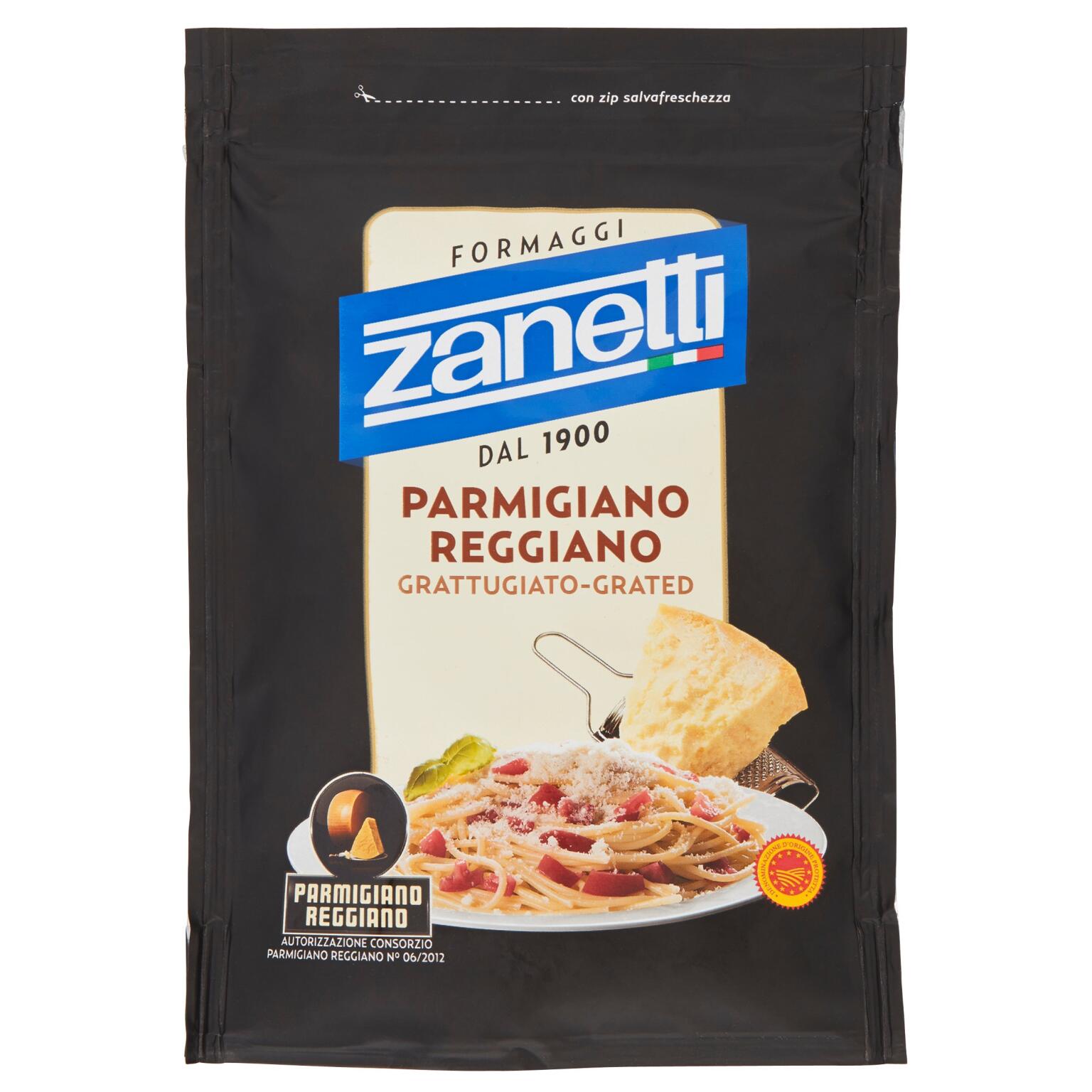 Parmigiano Reggiano DOP grattugiato 100g Zanetti