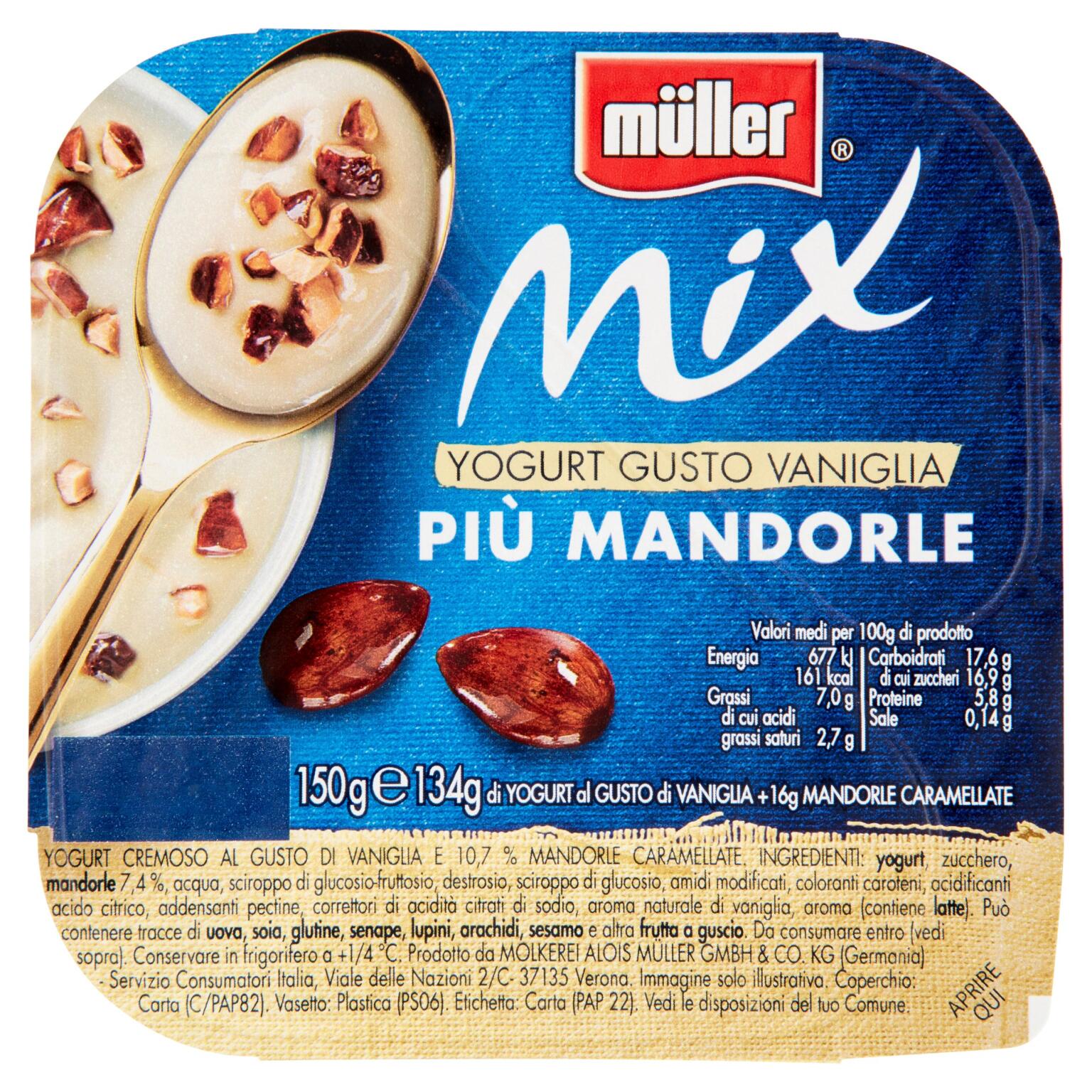 Yogurt mix vaniglia e mandorle 150g Muller