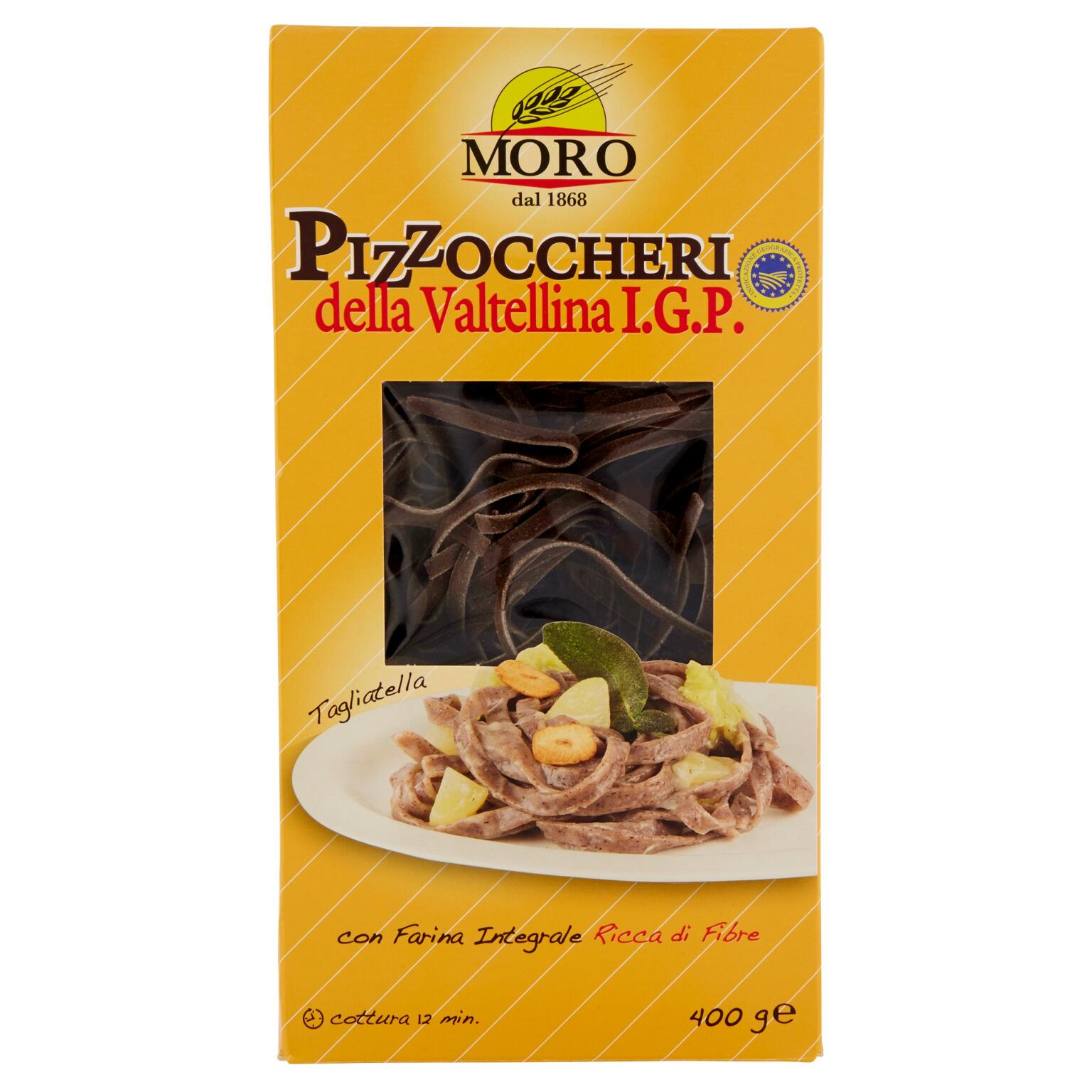 Pizzoccheri della Valtellina Igp tagliatella astuccio, 400g Moro