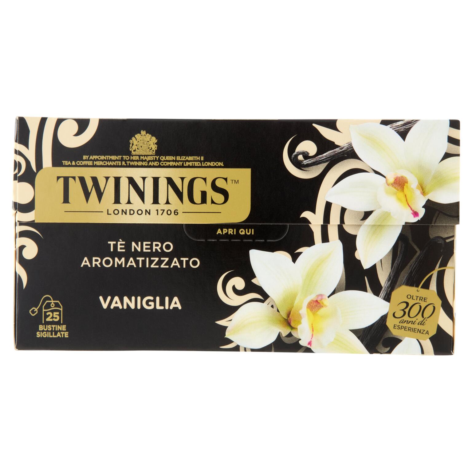 Twinings tè nero aromatizzato alla vagniglia 25 filtri