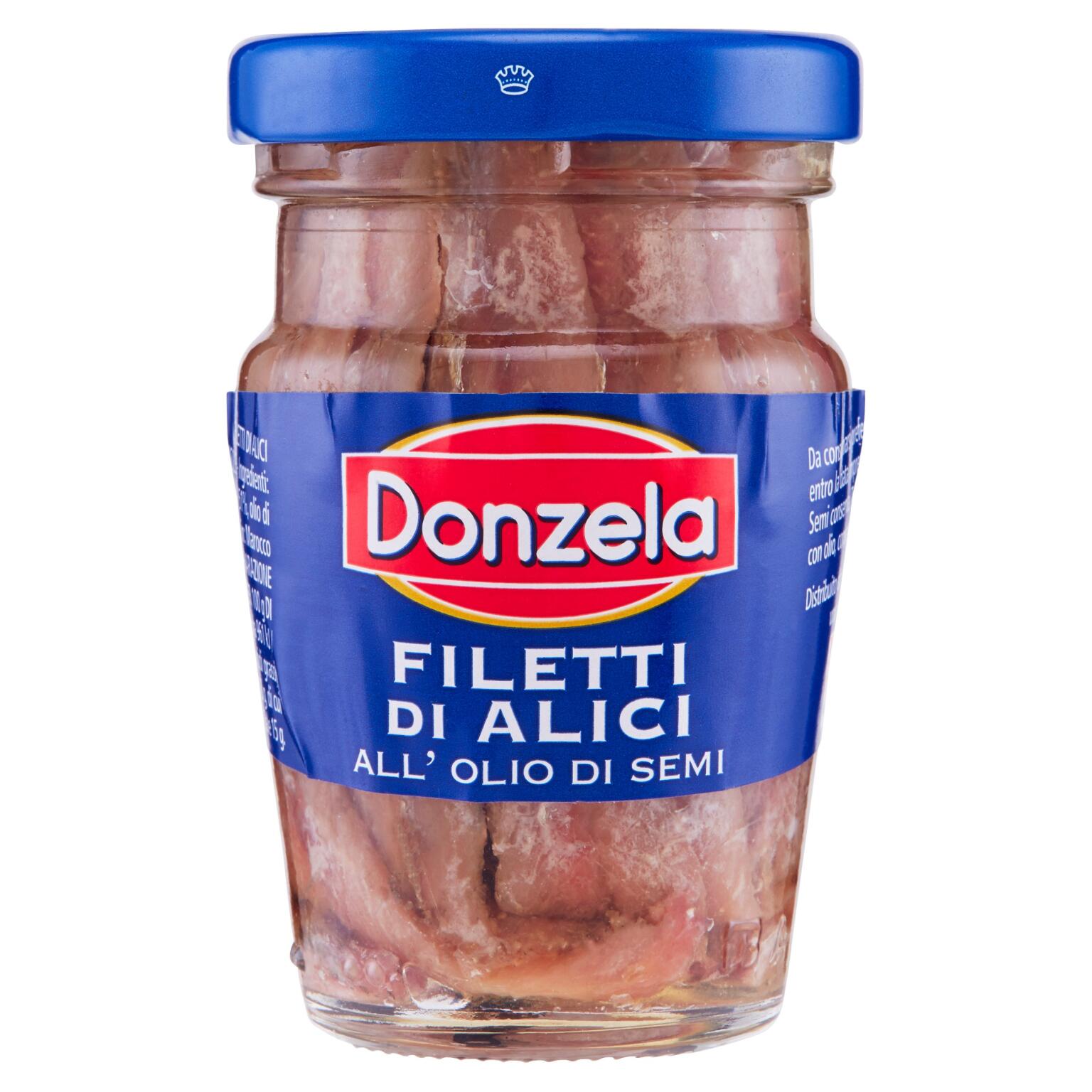 Filetto di alici olio di semi 80g Donzela