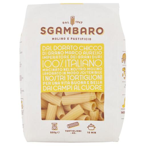 500g tortiglioni di grano Marco Aurelio 100% italiano Sgambaro