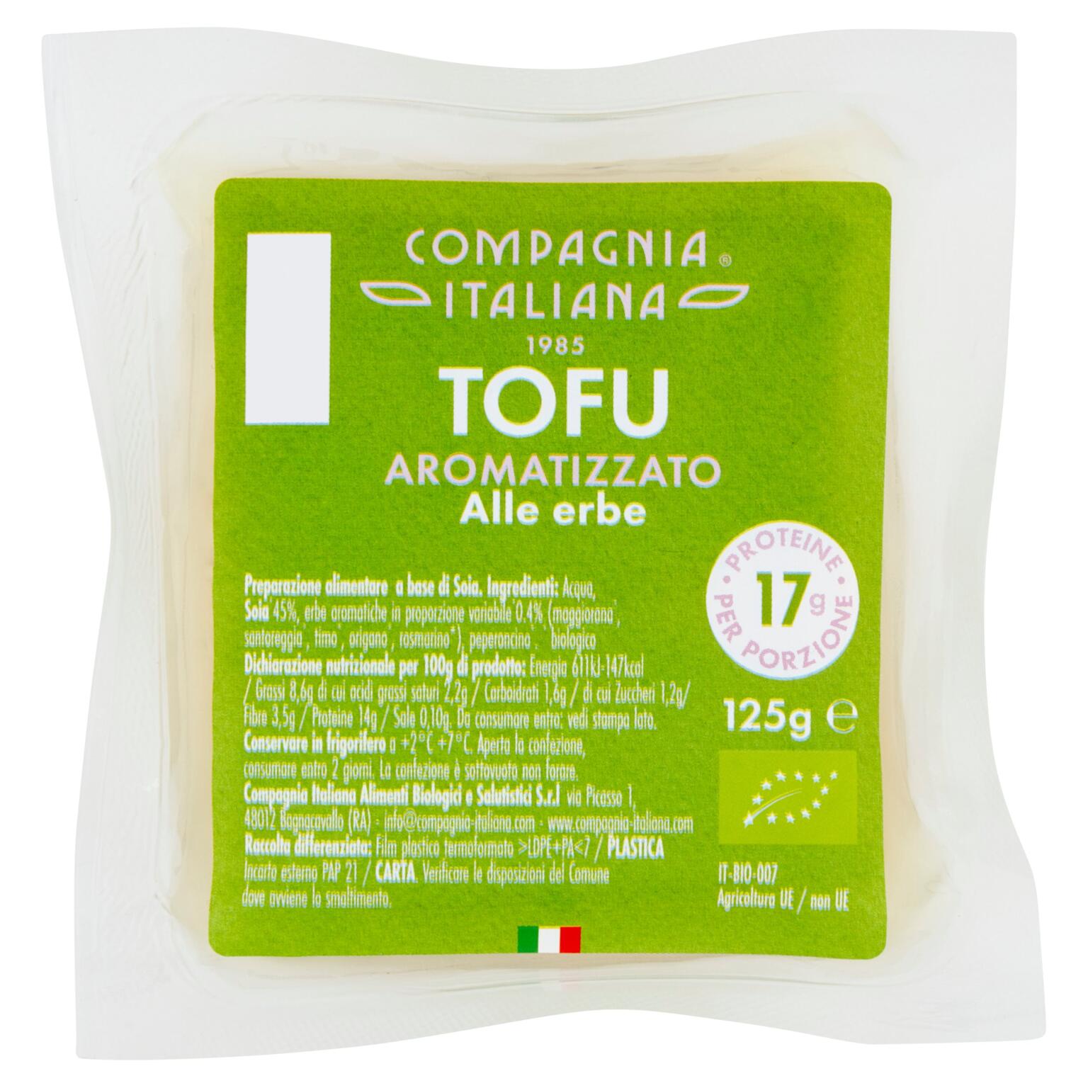 Tofu alle Erbe 125g Compagnia Italiana