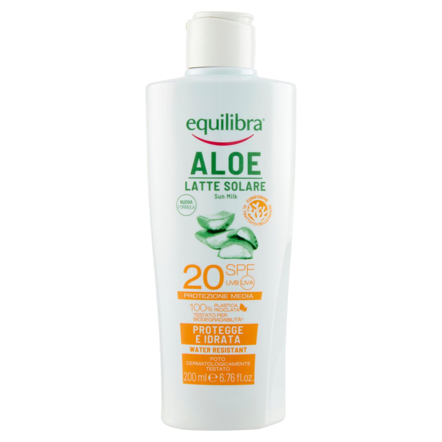 Latte solare aloe spf 20+ da 200ml Equilibra
