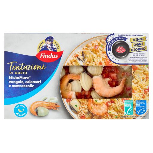 Misto Mare Vongole,Calamari,Mazzancolle 400g Findus