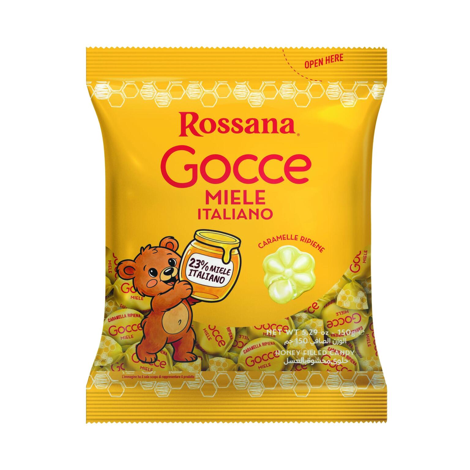 Caramelle gocce di miele italiano 150g Rossana