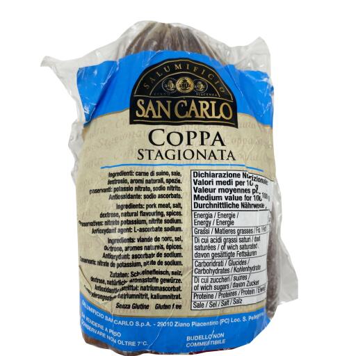Coppa stagionata a metà s/v San Carlo