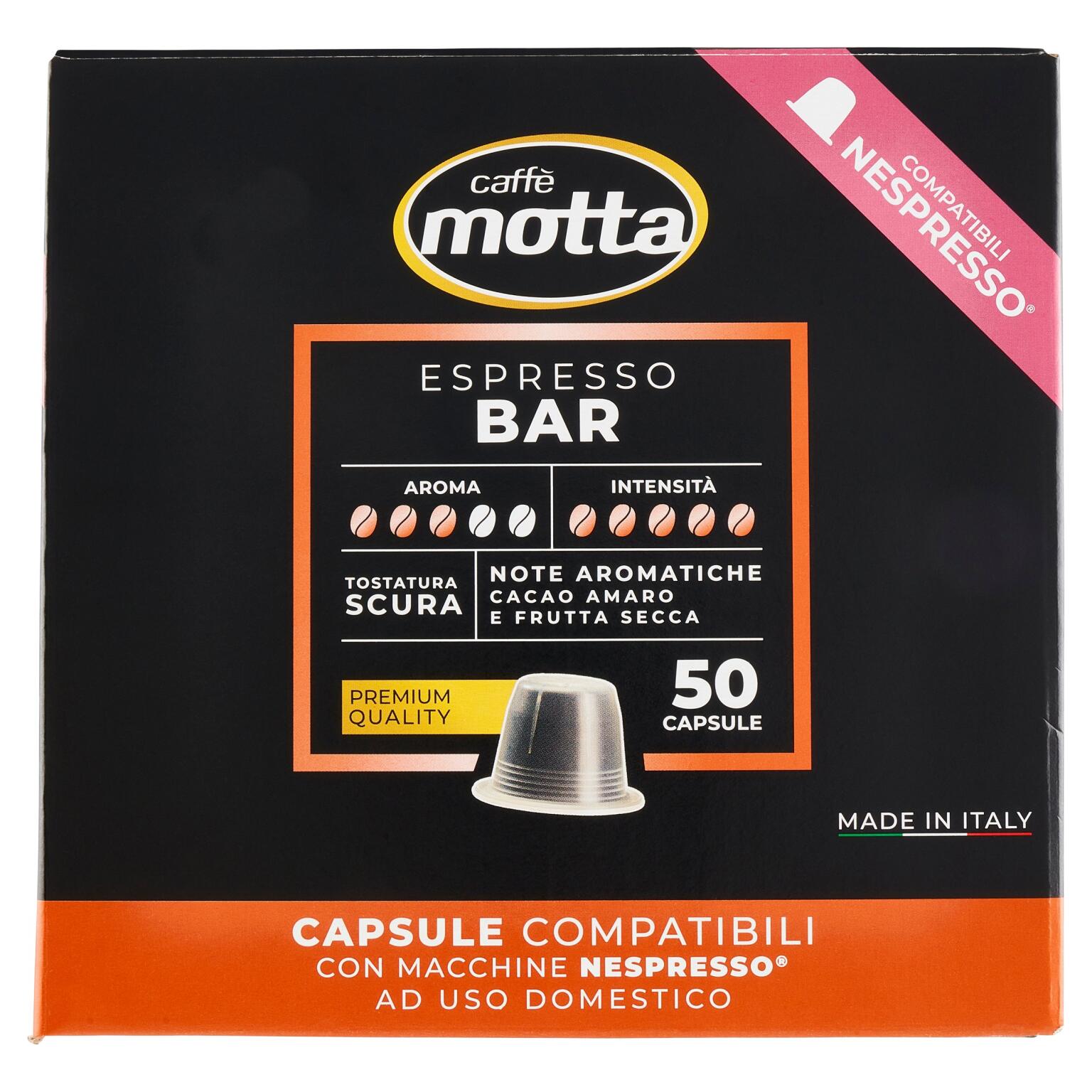 50 Capsule Espresso Bar Compatibile Nespresso Caffè Motta