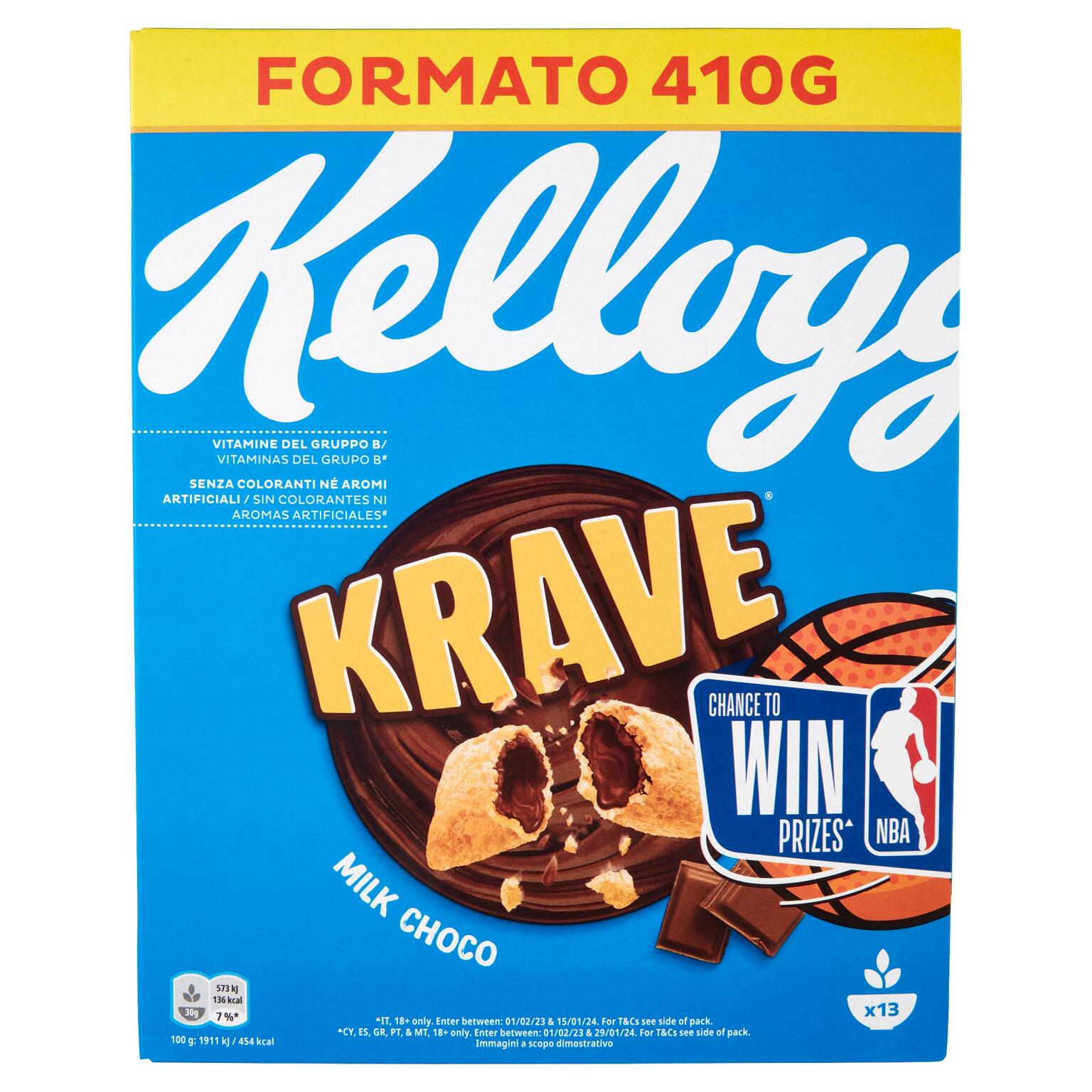 Choco krave cioccolato latte 410g Kellogg's