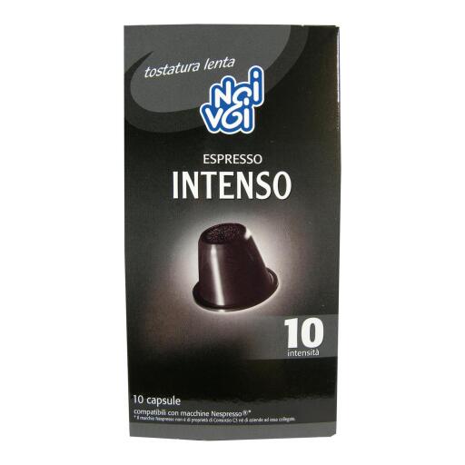 Caffè gusto intenso 50g Noi&Voi confezione 10 capsule compatibili con macchine Nespresso