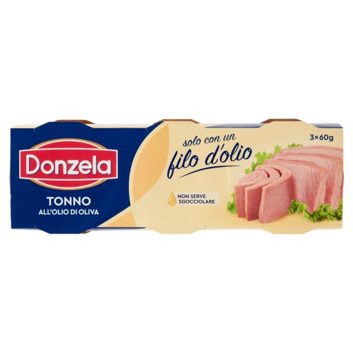 Tonno all'olio di oliva 3x60g Donzela