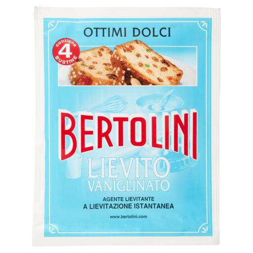 Lievito vanigliato a lievitazione istantanea 4 bustine 64g Bertolini senza glutine