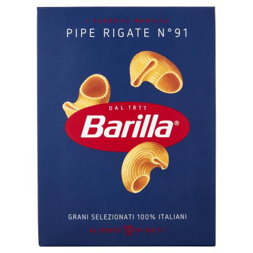 Pipe rigate pasta di semola di grano duro n°91 500g Barilla