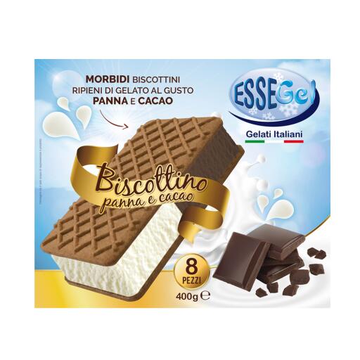 Biscottino panna e cacao 8 pezzi 400g Essegel