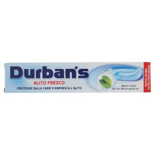 Dentifricio alito fresco protegge dalle carie e rinfresca il sorriso gel menta polare 75ml Durban'S