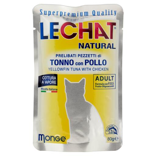 Lechat natural tonno con pollo 80g