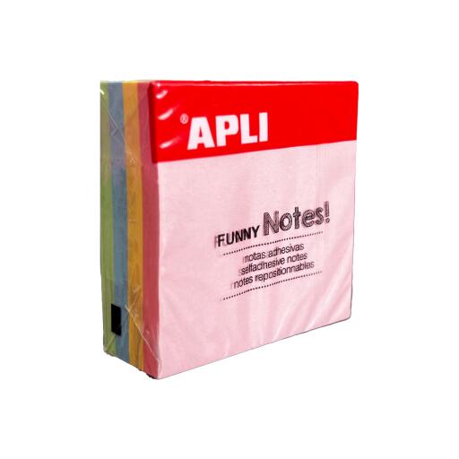 Funny notes pastel minicube Apli