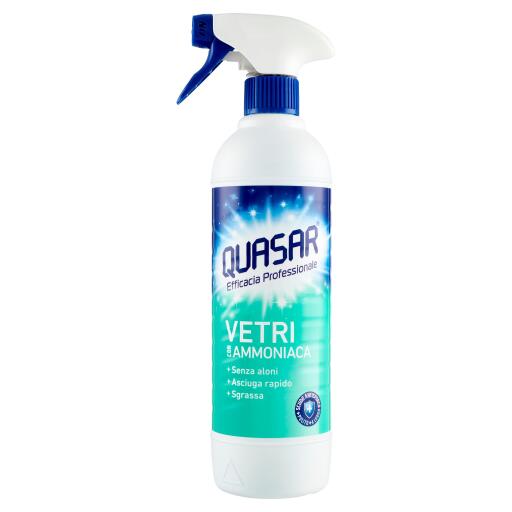 Detergente Vetri con ammoniaca 680ml Quasar