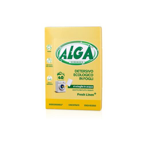 Detersivo lavatrice in fogli 40 lavaggi Alga