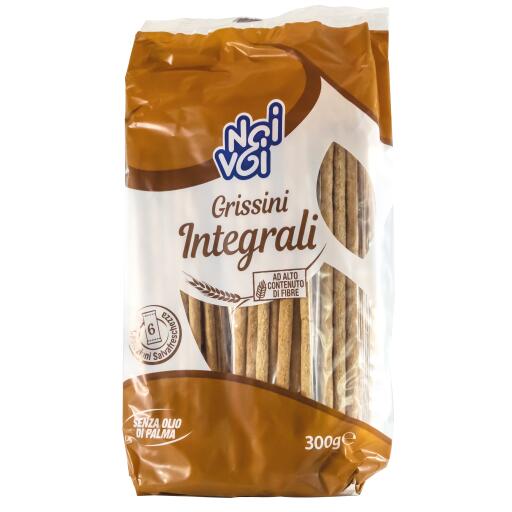 Grissini Integrali 300g in 6 confezioni salvafreschezza Noi&Voi
