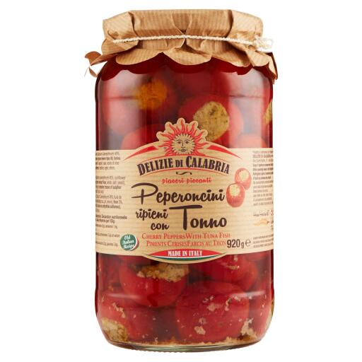 Peperoncini ripieni con tonno 920g Delizie di calabria