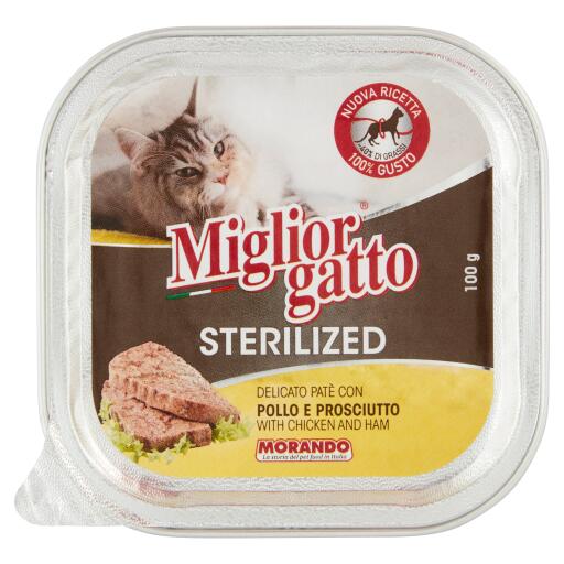 Patè pollo e prosciutto sterilized 100g Migliorgatto
