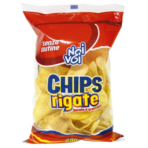 Patatina Chips rigate dorate e croccanti 200g Noi & Voi senza glutine