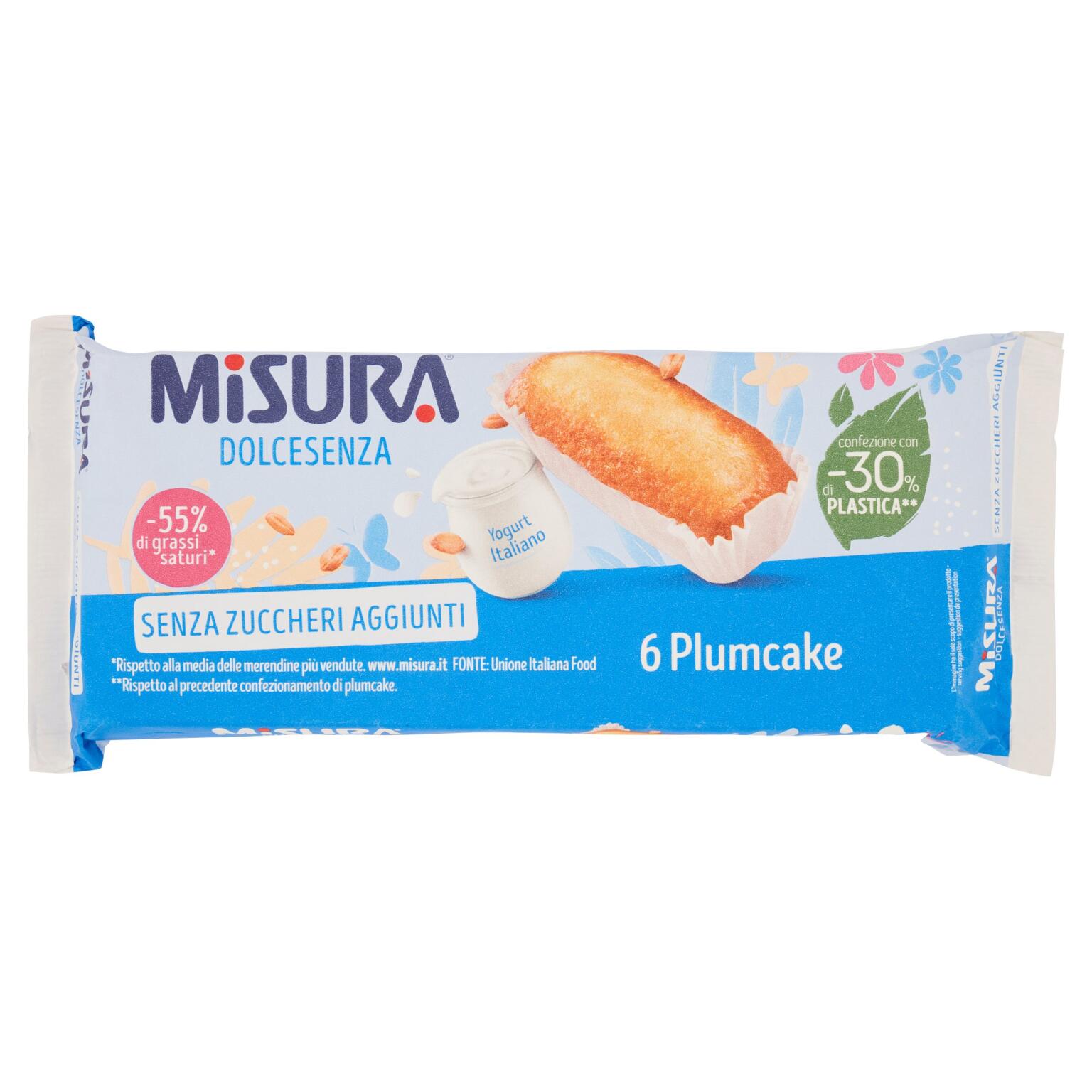 Plumcake yogurt dolcesenza - senza zuccheri aggiunti 190g Misura
