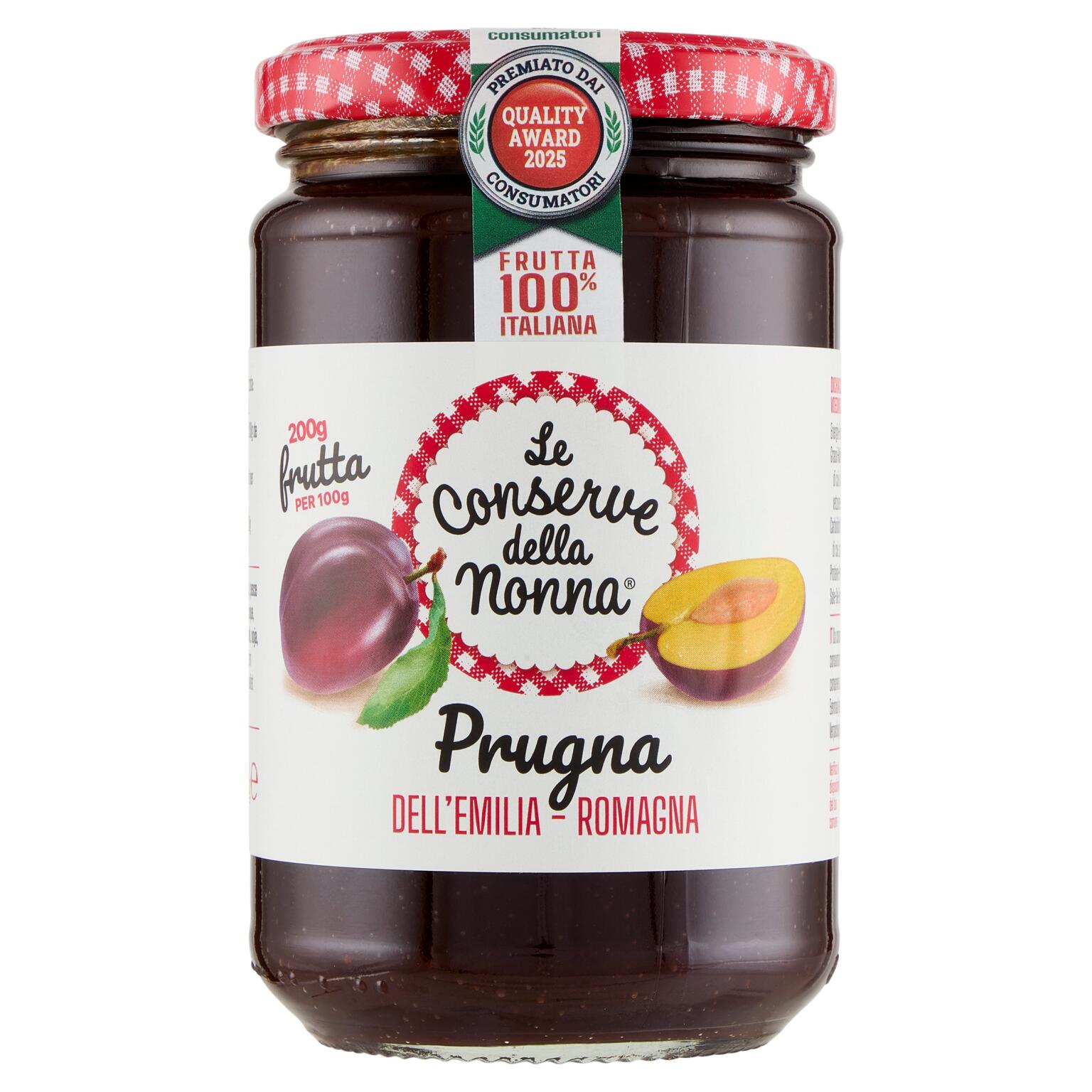 Confettura extra prugna Modena 340g, Le conserve della nonna