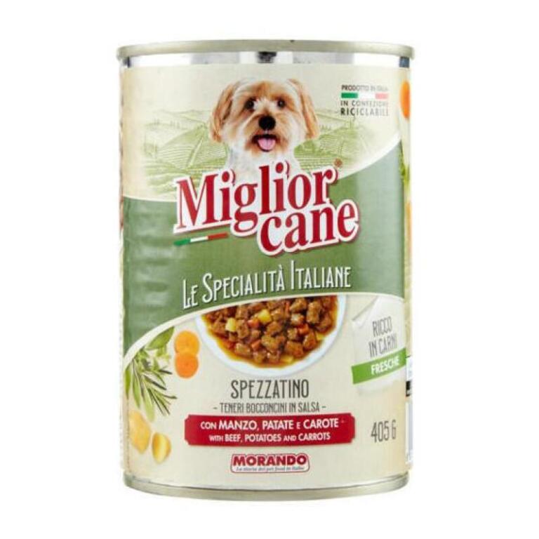 Migliorcane Bocconcini Manzo Patate/Carote 405g Specialità Italiane Morando