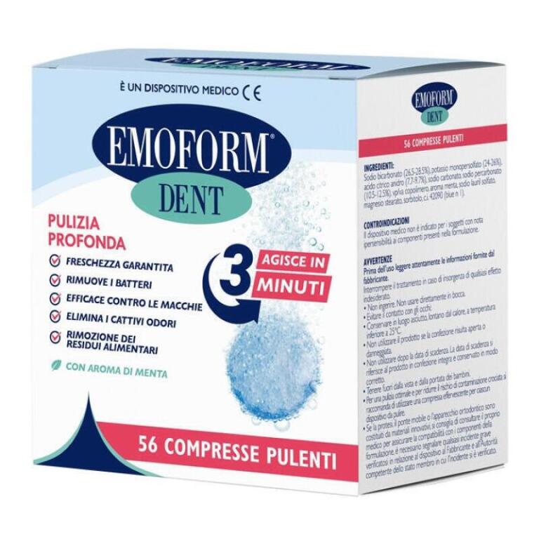 Compresse effervescenti per dentiere da 56pz Emoform