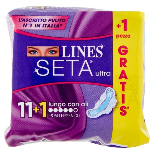 Lines seta ultra lungo con ali x11