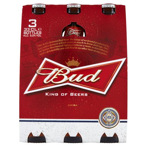 Birra Bud cl33x3 bottiglia 5%