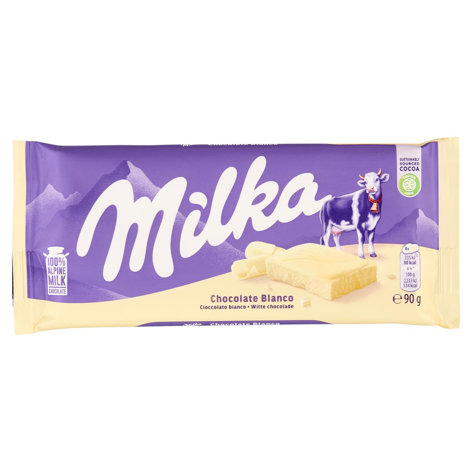 Tavoletta di Cioccolato Bianco 90g Milka