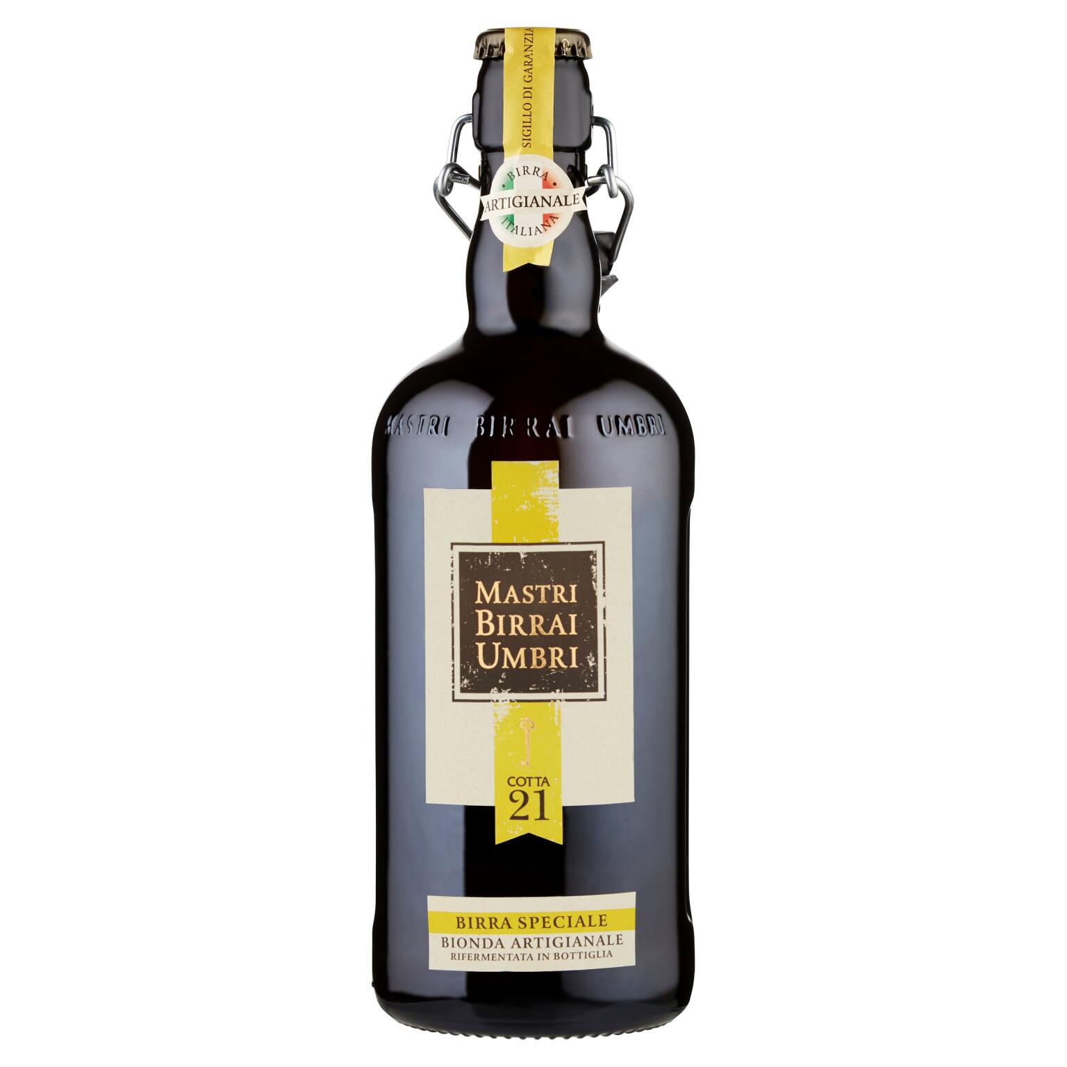 Birra speciale bionda artigianale 75clmastri umbri