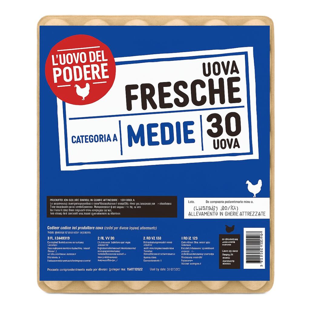 Uova Del podere cat.A medie confezione x30