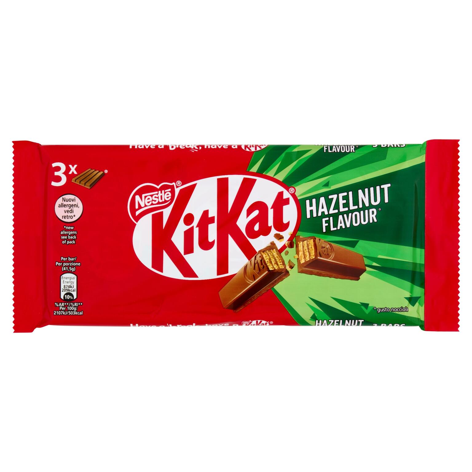 Kit kat Hazelnut multipack 3x41,5g Nestlè