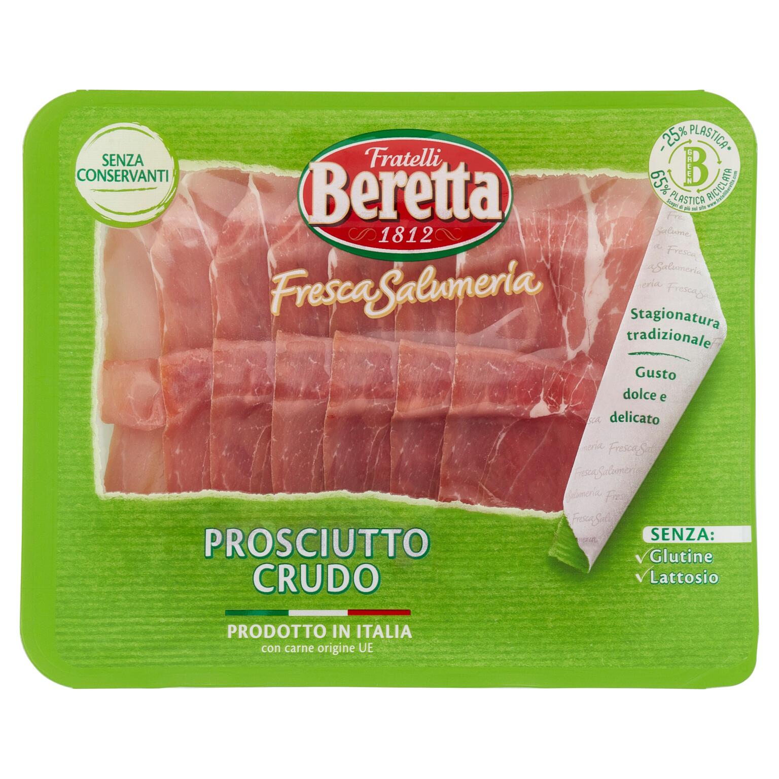 Prosciutto crudo alta qualità 100g La fresca salumeria Fratelli Beretta