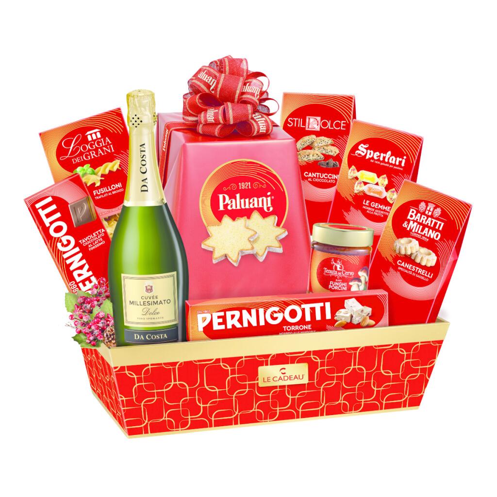 Cesto Natalizio Gran Galà 10 pezzi Le Cadeau