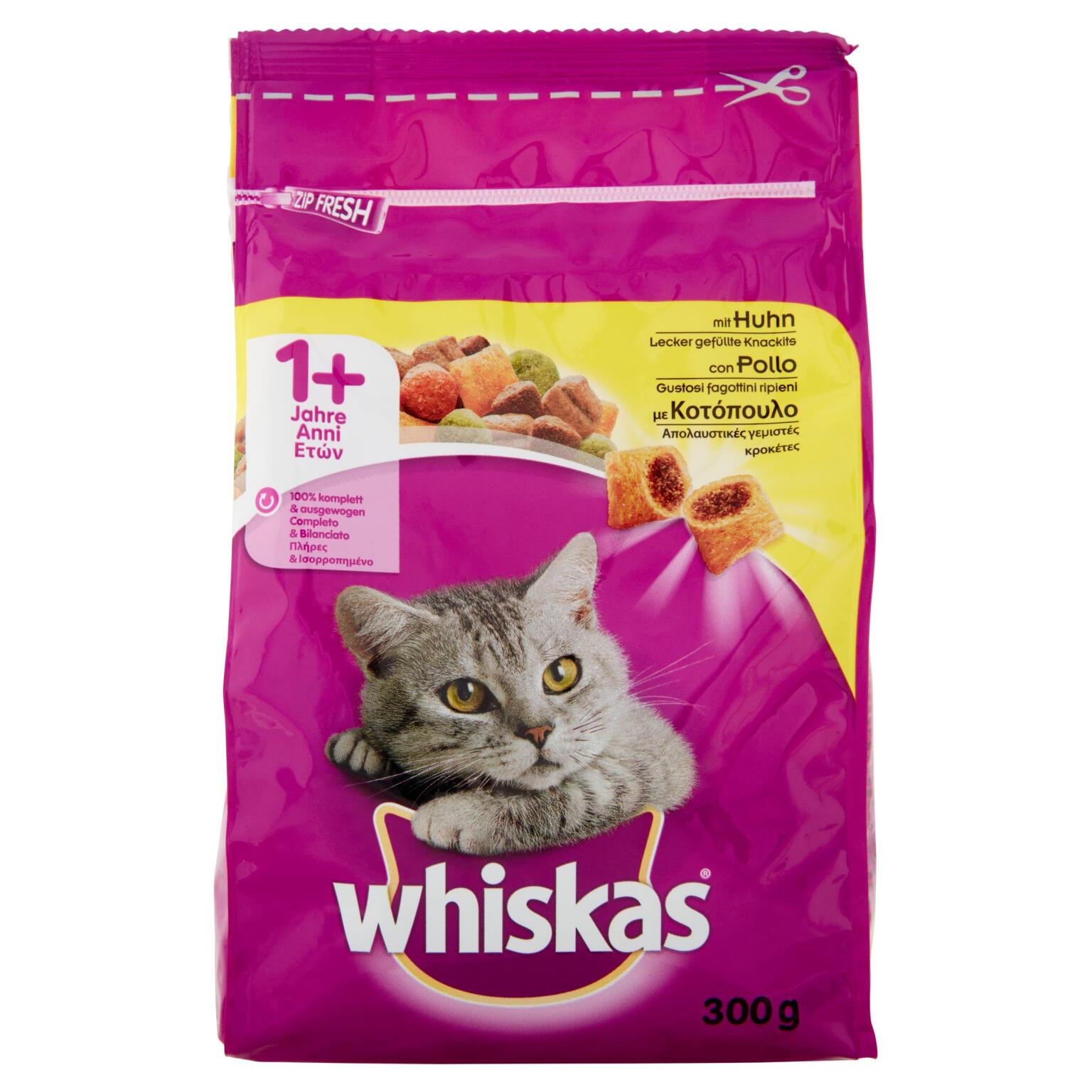 Croccantini di pollo per gatti adulti 300g        Whiskas