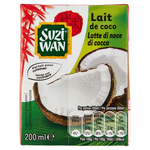 Latte di cocco 200ml Suzi-Wan
