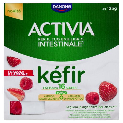 Activia Kefir fragola/lampone 4x125g Danone